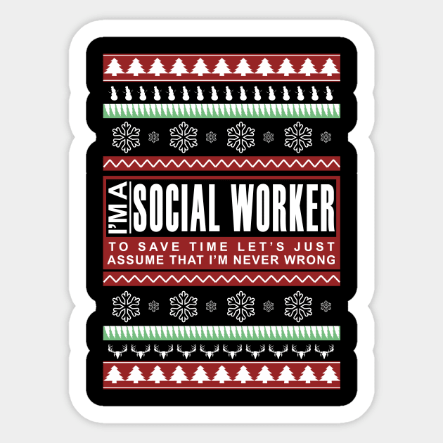 i am social worker Sticker by zopandah